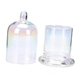 Cloche en verre pour la maison : fabrication soignée, sans impuretés, surface lisse, , idéale pour la décoration de bougies