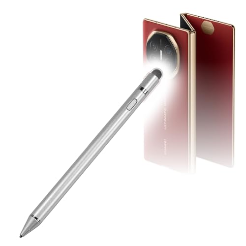 BoxWave Stylus Pen Compatible with Huawei Mate XT Ultimate - AccuPoint Active Stylus, Electronic Stylus with Ultra Fine Tip - Metallic Silver