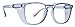ATTENUTECH Radiation Safety Glasses SQ5062 – 0.75 mmPb Eq SF-6 Schott Glass Lenses - Lightweight Round Frame w. Side Shields (Blue)