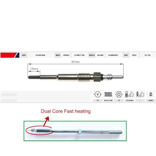 Bougies de préchauffage VW Crafter 2006-2011 résolvent les démarrages difficiles