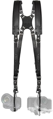JUSTHERE Dual Leather Camera Harness for DSLR/SLR