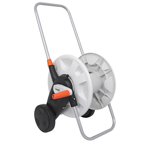 HOME It® Dévidoir de 50 m pour tuyau d'arrosage - Dévidoir sans tuyau pour que vous puissiez utiliser votre propre tuyau d'arrosage