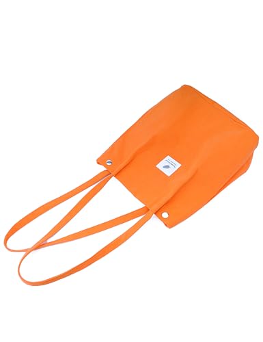 Image of Corduroy Tote Bag Cute Tote Bags for Women Shoulder Bag with Inner Pocket for Work Beach Travel and Shopping Grocery