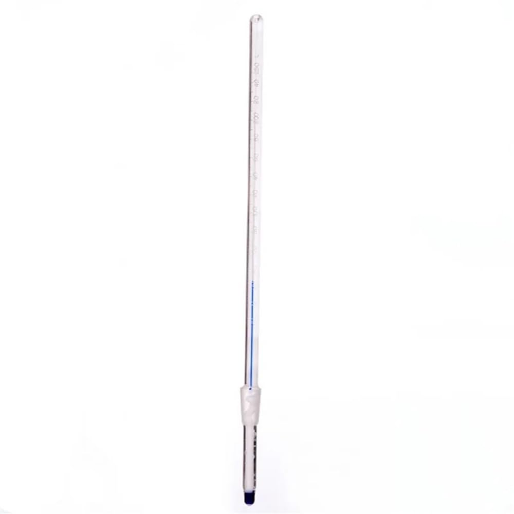 Cristalería de Laboratorio Termómetro con boca de molienda (azul oscuro), articulación 10/18, profundidad de inserción 25 mm/50 mm/76 mm, borosilicato T16(-20 to 110 C. 50mm)