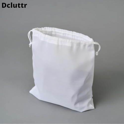 Image of dust bags for handbags | Pack of 5 washable cotton handbag covers for storage | Dust cover storage bags for Handbags, Purses, Shoe Boots | Travel Storage Pouch with drawstring closure