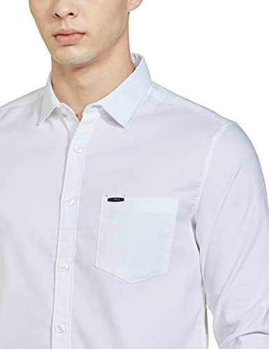 Image of The Indian Garage Co Men Slim Fit Solid Full Sleeves Spread Collar Casual Shirt