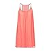 Franterd Dress Womens Spaghetti Strap Back Howllow Out Chiffon Beach Short Dress Hot Pink