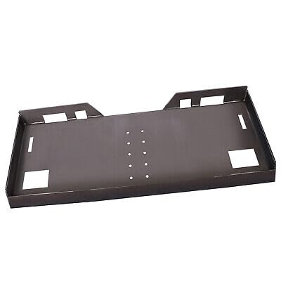Skid Steer Attachment Plate, 1/3" Thick Top Bar Quick Attachment Plate, 1/4" Thick Universal Quick Attach Mount Plate for Buckets, Plows, Forks and Tractors, Black