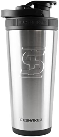 Ice Shaker 26 Oz Shaker Bottle, Stainless Steel Water Bottle and Protein Shaker, As Seen on Shark Tank, Reusable Stainless Steel Water Bottle, Gym Water Bottle, Stainless Steel