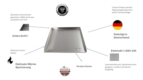 Plaque de cuisson acier inoxydable Burnhard cuisson uniforme - 3