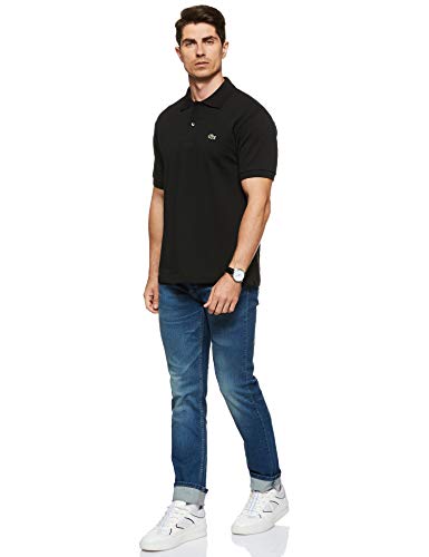 Lacoste Men's Short Sleeve L.12.12 Pique Polo Shirt, Black, L