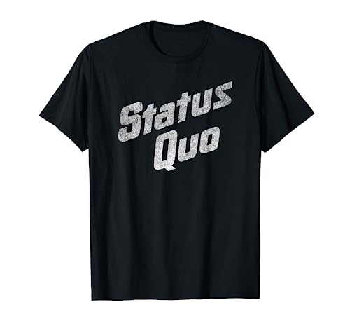 Status Quo - White Distressed Logo T-Shirt