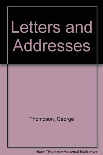 Letters and addresses 0837124255 Book Cover