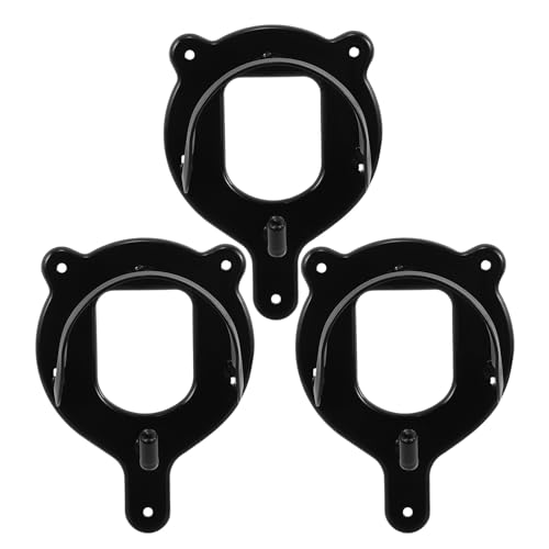 Toyvian 3 St Stallkrokar Krokar Stallförvaringstillbehör Stallhållare Häststalltillbehör Metall Tränshängare Stallgrimma Hållare Hästutrustning Organisatör Häststallorganisation Svart