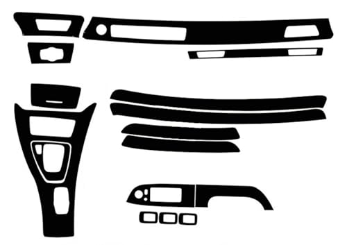 Habillage panneau central carbone pour BMW Série 3 E90 finition noire 3D
