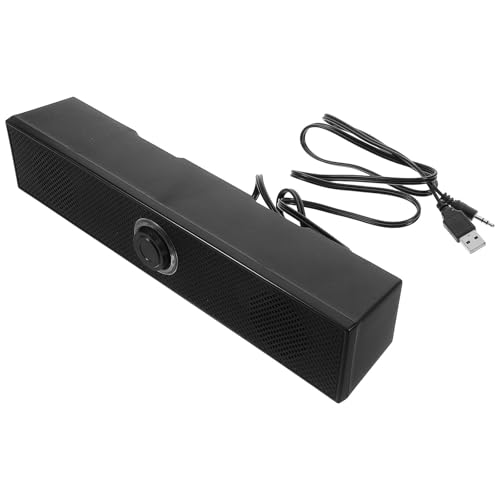 OSALADI Altavoces para Computadora Conexión USB y Alto Volumen, Barra de Sonido Negra de Material PC para Escritorio y Juegos de Azar