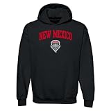 UGP Campus Apparel AH03 - New Mexico Lobos Arch Logo HOODIE - Medium - Black