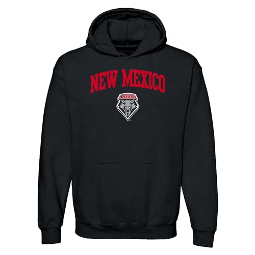 UGP Campus Apparel AH03 - New Mexico Lobos Arch Logo HOODIE - X-Large - Black