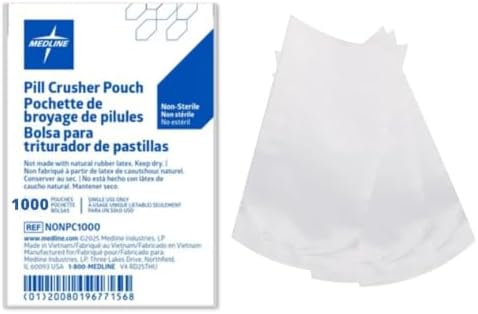 Medline NONPC1000 Silent Knight Pill Crusher Pouches (Pack of 1000)