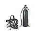 Imagen de Equipo de Buceo Máscara de Buceo Máscaras de Snorkel de Cara Completa Conjunto de Snorkel de respiración subacuática Máscara de natación Equipo de Buceo