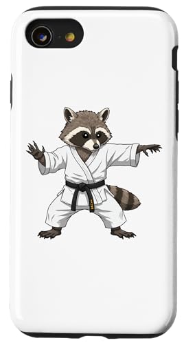 Funny Raccoon doing Karate Samurai Ninja Raccoon �X�}�z�P�[�X iPhone SE (2020) / 7 / 8 �p