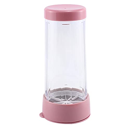 XDSAW Tamis à Farine,Tamis à Farine Sucre en Poudre,Couvercle à Mailles Fines Tamis à Farine,Tamis Farine INOX,Passoire à Farine en Plastique ​avec Couvercle Supérieur et Inférieur,Rose Cover