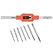 Alloy Steel Tap, 7Pcs Alloy Steel Tap Set, Tap Mini Alloy Steel Machine Screw Thread + 1Pc Wrench Holder Industry Manual Tools, Tap And Die Sets