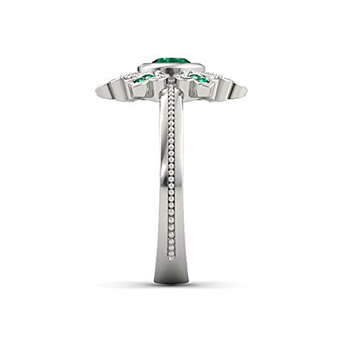 2 Carat Forever Us Two Stone Round Sim Diamond Solitaire Ring 14K White Gold Over .925 Saterling Silver3