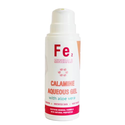 Calamine and Aloe Vera Soothing Gel for Irritated skin, Natural Ingredients with Rosewater 50ml