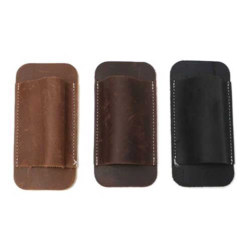 SHINROAD Copertura per coltelli in pelle, resistente fodero di protezione per uomini, organizer fatto a mano, stile retrò, per cintura, supporto pieghevole, fodero orizzontale, multicolore