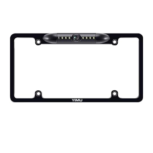 YIMU Backup Camera Vehicle Reversing for Car/SUV/Pickup/Truck/Van/RV/Trailer Single Power Rear View System Driving/Reversing Use IP69 Waterproof Night Vision License Plate Frame Backup Camera