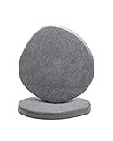YOULTTAN Diatomaceous Earth Coasters,3.9"x3.9", Quick-Dry, Absorbent, Heat-Resistant, Modern Stone Design, Dark Gray, Irregular Shape (2, Grey)