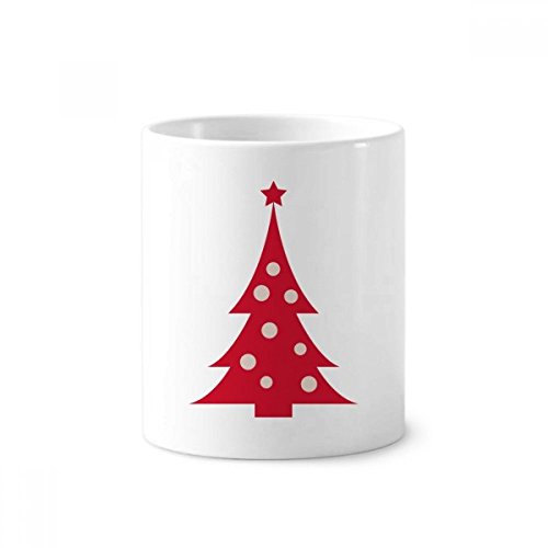 Mug en céramique arbre de Noël rouge 350ml pour brosse à dents et crayons