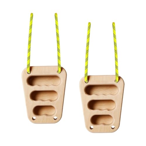 kowaku 2 Pieces Wooden Hangboard Rock Climbing Holds Hang Board for Climbers Upper Body Workouts Training Board for Doorway Athletes