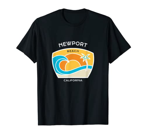 Souvenir de surf retro cool de Newport Beach California Beach Camiseta