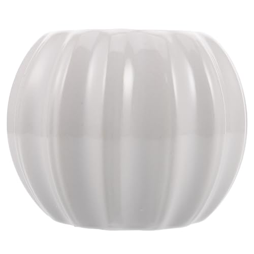 Vase en céramique blanc à fleurs design moderne pour salon - 2
