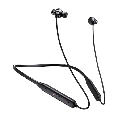 pTron Tangent Rush w/ 50Hrs Playtime, Pristine Sound, Dual-Device Pairing, Bluetooth 5.4 Wireless in-Ear Earphones with Mic, Voice Assistant, Type-C Fast Charging & IPX5 Water Resistant (Jet Black) view 1