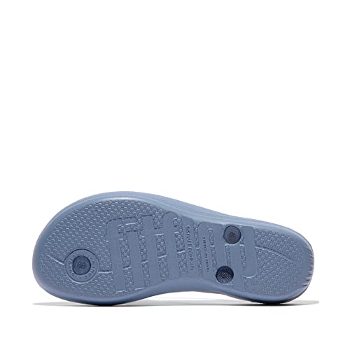 Image of FitFlop Womens iQushion Rubber Flip-Flops with Contoured Footbed for Walking, Lightweight Ergonomic Flip Flop Sandals with Arch Support and Foot Impact Pillows