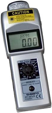 DT-205LR-S12 - LED Contact/Non-Contact Handheld Laser Tachometer with 12" Circumference Wheel - Shimpo LCD Contact/Non-Contact Handheld Laser Tachometers, Nidec Shimpo America - Each