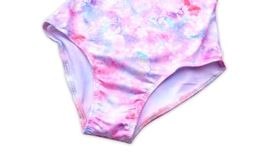 Image of iLover Girls Sparkle One Piece Swimsuits Crossback Swimwear Beach Bathing Suit with Adjustable Strap 4-10 Years