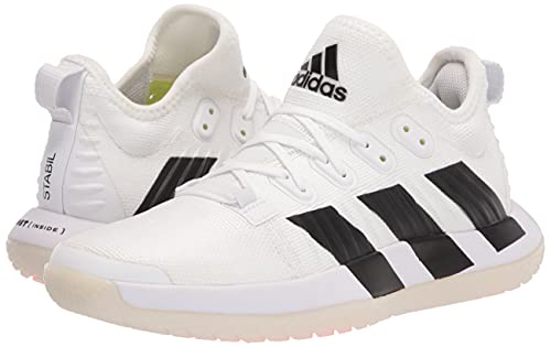 adidas Tênis masculino Stabil Next Generation Cross Trainer, Branco/Preto/Vermelho Solar., 4