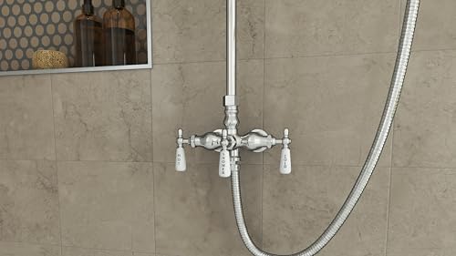 Image of Abbey 10 x 34 1 /2 Shower Faucet Set with Handshower, Chrome