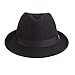 Dorfman Pacific Men's Wool Felt Snap Brim Hat (Medium, Black)