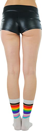 Image of ToBeInStyle Women's Acrylic Ankle Hi With Double Stripe Top Crew Fun Athletic Socks