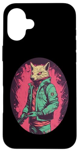 Carcasa para iPhone 16 Plus Street Badger Art Urban Outrun Synthwave Estética