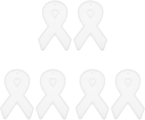 6 pares de moldes de resina para pendientes, moldes de resina epoxi de fundición, molde de cinta de amor, moldes de silicona con