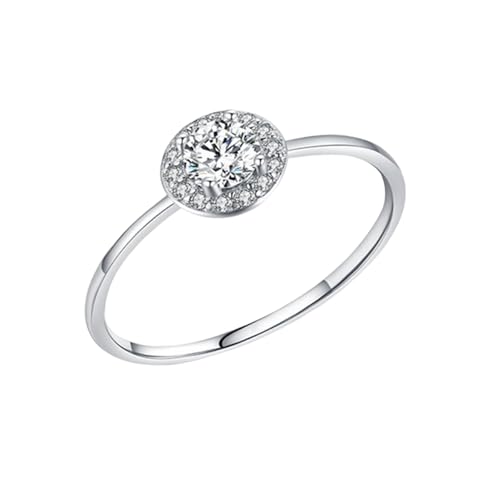 Anillo Moissanite Mujer 9K Au375 vorsteckring redondo joyería fina Wycian