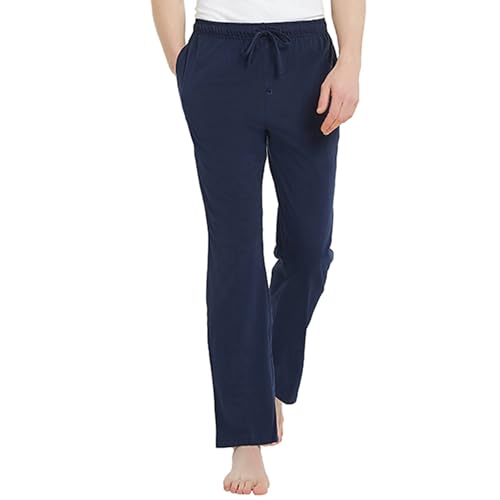 Image of U2SKIIN Mens 100% Cotton Pajama Pants, Lightweight Soft Lounge Pant with Pockets Sleep Pj Bottoms for Men