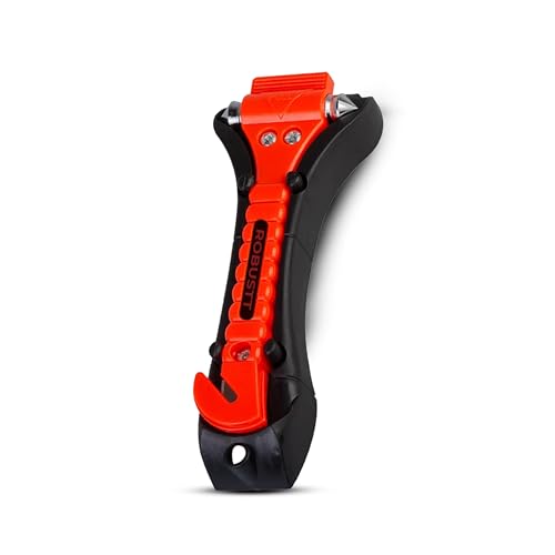 Image of Robustt Car Safety Hammer Emergency Escape Tool with Seat Belt Cutter and Vehicle Window Glass Breaker (Pack of 1)