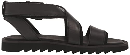 Toms Women's Sidney Tread Flat Sandal, Black/Black, 7.5 #TOP5